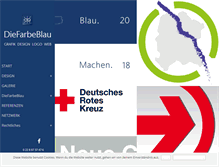 Tablet Screenshot of diefarbeblau.de
